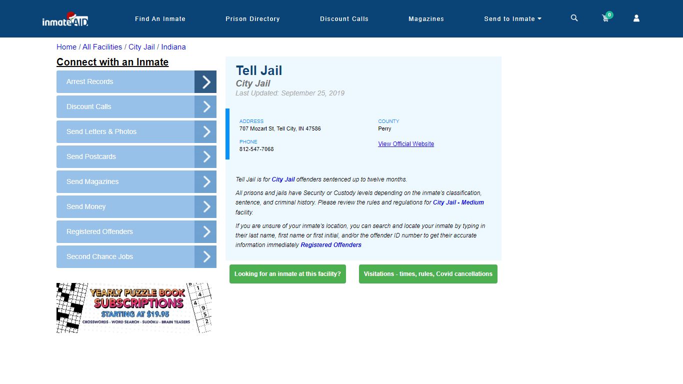 Tell Jail | Inmate Locator